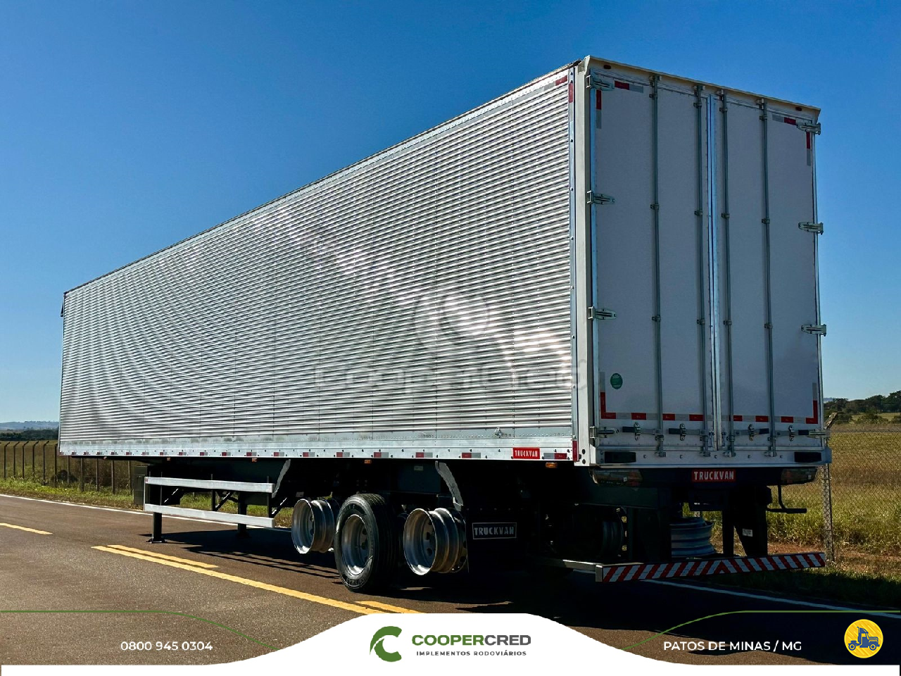CARRETA SEMI-REBOQUE BAU FURGÃO Cooper Cred Implementos Rodoviários MG PATOS DE MINAS MINAS GERAIS MG